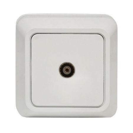 Розетка TV 1-мест. 75Ом 5-862МГц бел. Рим EKF PROxima