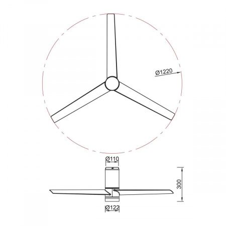 Люстра потолочная-вентилятор Mantra UP DOWN 9062