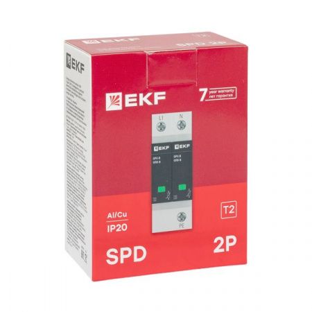 Ограничитель импульсных напряжений ОПВ-B/2P In 30кА 440В с сигн. EKF PROxima