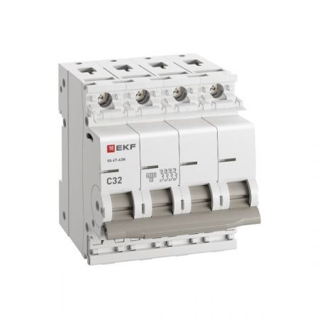 Автоматический выключатель ВА 47-63N 4P 32А (C) 4,5 кА PROXIMA EKF