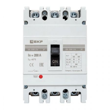 Выключатель автоматический ВА-99М 250/200А 3P 35кА EKF