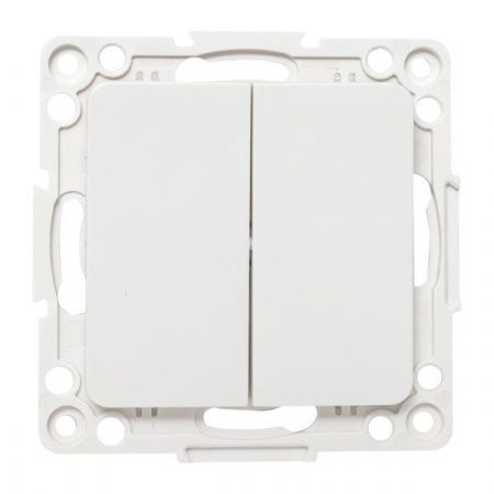 Стокгольм Механизм Выключателя 2-кл. проходного 10А винтовые клеммы белый EKF PROxima