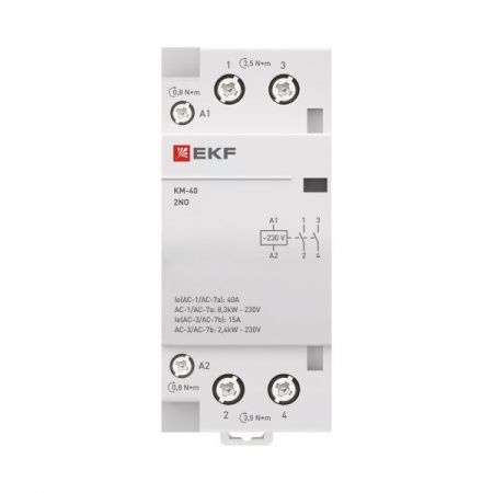 Контактор модульный КМ 40А 2NО (2 мод.) EKF PROxima