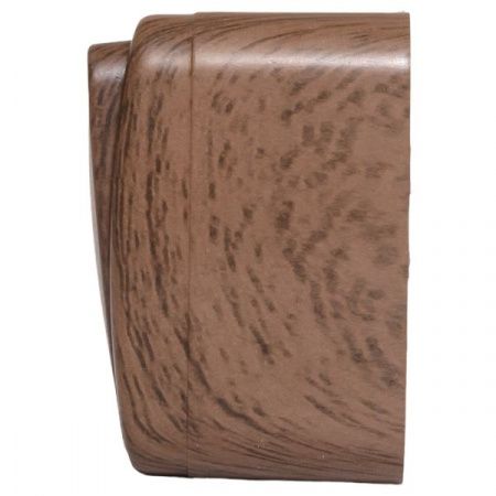 Выключатель 1-клавишный ОП Минск 10А с индикатором тёмное дерево EKF