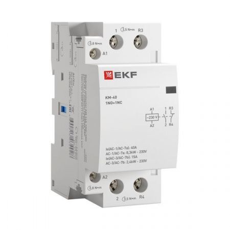 Контактор модульный КМ 40А NО+NC (2 мод.) EKF PROxima