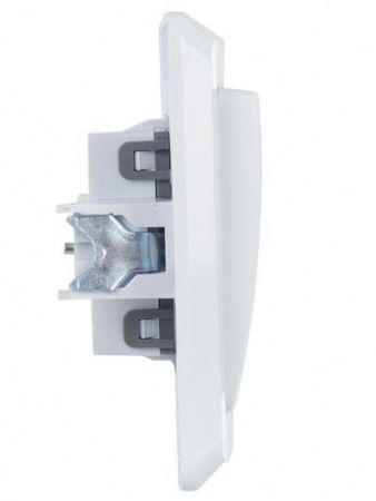 VEGA Выключатель 1-клавишный с индикацией 10А ВС10-1-1-ВБ белый GENERICA