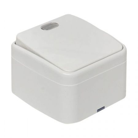 Минск Выключатель 1-клавишный ОП 10А с индикатором белый EKF Basic