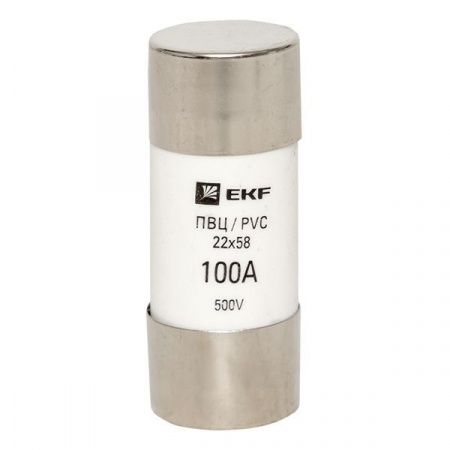 Плавкая вставка цилиндрическая ПВЦ (22x58) 100А EKF
