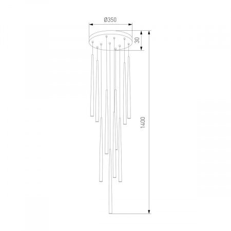 Подвесная люстра TK Lighting 10114 Piano