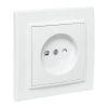 Минск Розетка 1-местная СП без заземления, 10 А, с защ.штор., белая EKF Basic