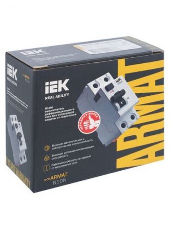 ARMAT Выключатель дифференциального тока R10N 2P 63А 30мА тип A IEK