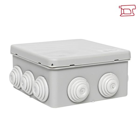 Коробка расп. ОП 105х105х50 IP54 8 входов серый с крышкой КМР-030-014  АБС EKF plc-kmr-030-014