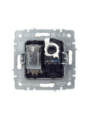 BRITE Розетка двойная TV+RJ45 кат.5E РТВ/РК12-БрКр бежевый IEK