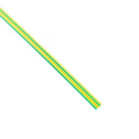 Термоусаживаемая трубка ТУТ нг 8/4 жел-зел рулон EKF PROxima