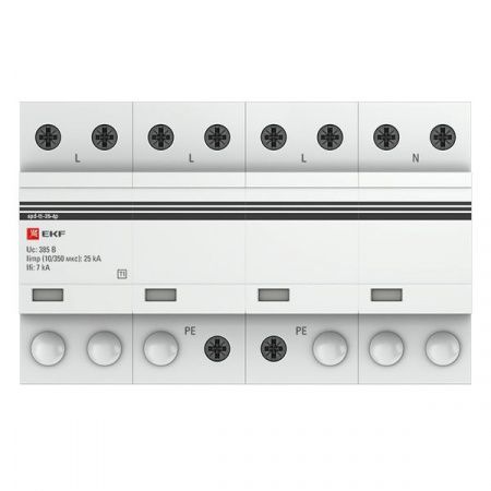 Устройство защиты от импульсных перенапряжений Тип 1 Iimp 25kA (10/350μs) 4P EKF