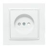 Минск Розетка 1-местная СП без заземления, 10 А, с защ.штор., белая EKF Basic