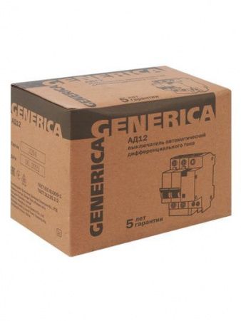 Дифференциальный автоматический выключатель АД12 2Р 25А 30мА GENERICA