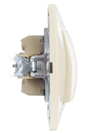 KVARTA Выключатель 1-клавишный прох 10А ВСп10-1-0-ККм кремовый GENERICA