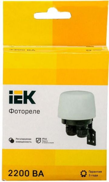 Фотореле ФР-603 2200ВА IP66 белый IEK