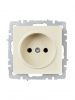 BRITE Розетка 1-местная без заземления без защитных шторок 10А РС10-1-0-БрКр бежевый IEK