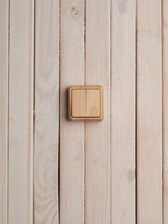 OKTAVA Выключатель 2-клавишный для открытой установки 10А ВС20-2-0-ОС сосна GENERICA