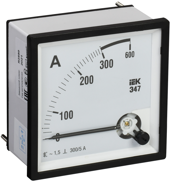 Амперметр аналоговый Э47 300/5А класс точности 1,5 72х72мм IEK