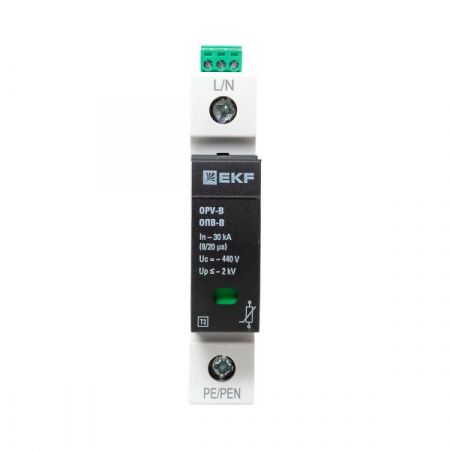 Ограничитель импульсных напряжений ОПВ-B/1P In 30кА 440В с сигн. EKF PROxima