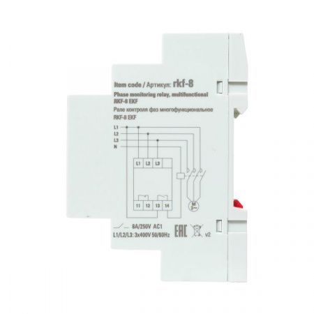 Реле контроля фаз многофункциональное RKF-8 EKF PROxima