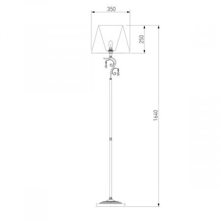 Торшер Eurosvet 01023/1 серебро