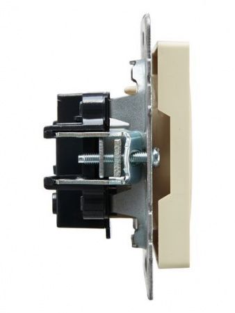 BRITE Розетка 1-местная без заземления без защитных шторок 10А РС10-1-0-БрКр бежевый IEK