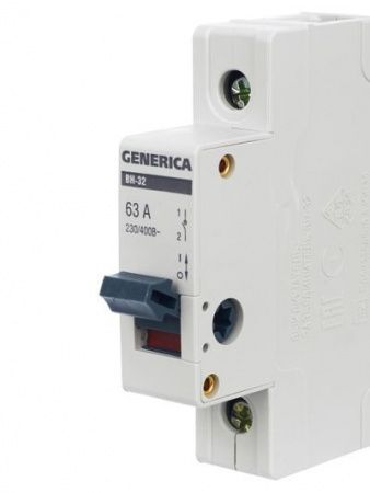 Выключатель нагрузки (мини-рубильник) ВН-32 1Р 63А GENERICA