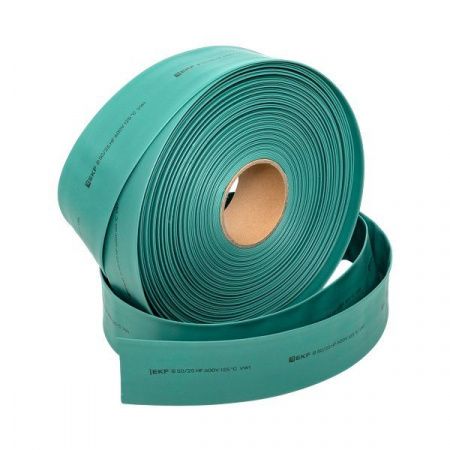 Термоусаживаемая трубка ТУТ нг 50/25 зелёная рулон EKF PROxima