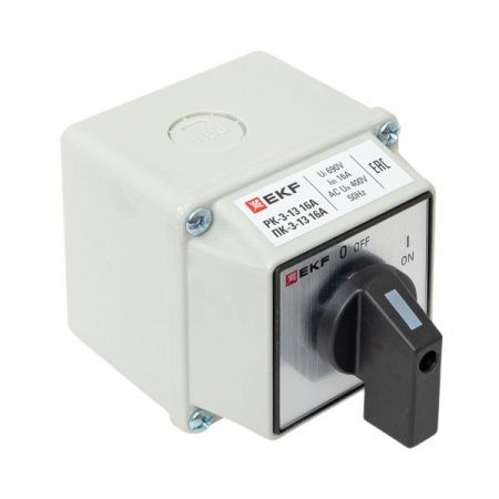 Переключатель кулачковый ПК-3-13 16А 3P "ВКЛ-ВЫКЛ" IP54 EKF PROxima