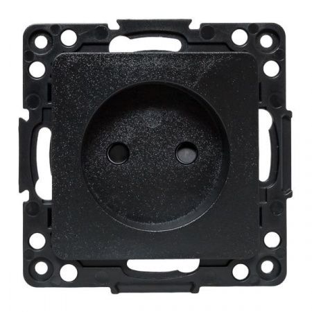 Стокгольм Механизм Розетки 1-местной б/з 10 А автоматические клеммы черный с защ. штор. EKF PROxima