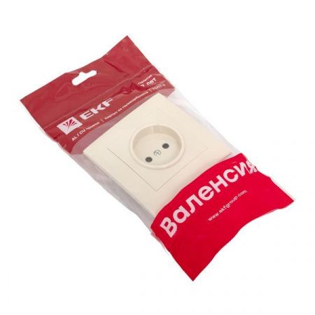 Валенсия розетка 1-местная б/з 10А кремовая с защ. штор. EKF PROxima