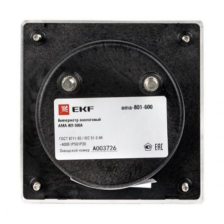 Амперметр AMA-801 аналоговый на панель (80x80) круглый вырез 600А трансф. подкл. EKF