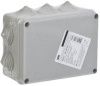 Коробка распаячная КМ41241 для открытой проводки безгалогенная (HF) 150х110х70мм IP44 10 гермовводов серая IEK