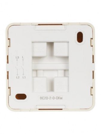 OKTAVA Выключатель 2-клавишный для открытой установки 10А ВС20-2-0-ОКм кремовый GENERICA