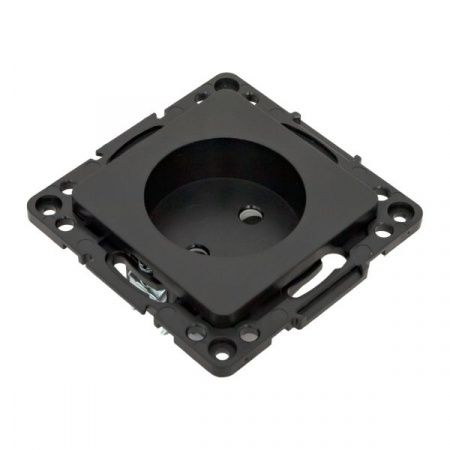 Стокгольм Механизм Розетки 1-местной б/з 10 А автоматические клеммы черный с защ. штор. EKF PROxima