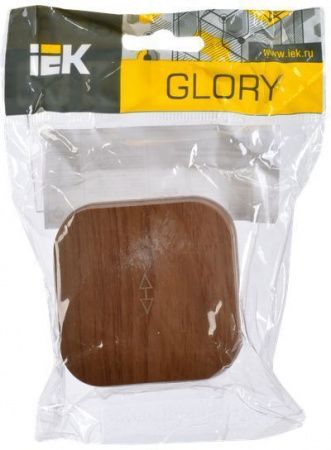 GLORY Выключатель 1-клавишный для открытой установки проходной 10А ВСп10-1-0-ХД дуб IEK