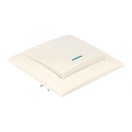 Валенсия выключатель 1-кл. 10А кремовый с индикатором EKF PROxima