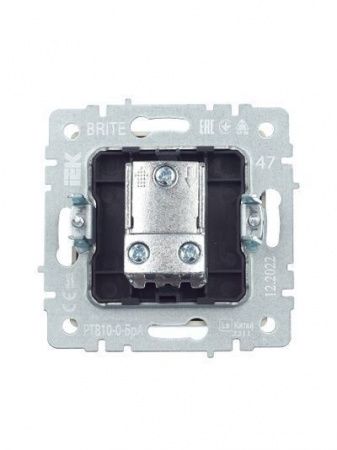 BRITE Розетка TV проходная РТВ10-0-БрА алюминий IEK
