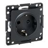 Стокгольм Механизм Розетки 1-местной с/з 16А винтовые клеммы черный с защ. штор. EKF PROxima