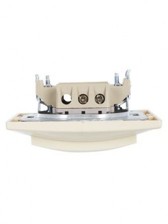 KVARTA Выключатель 1-клавишный прох 10А ВСп10-1-0-ККм кремовый GENERICA