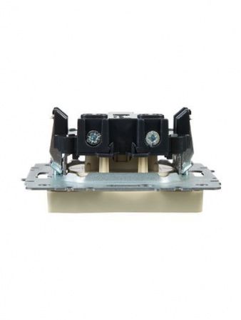 BRITE Розетка 1-местная без заземления без защитных шторок 10А РС10-1-0-БрКр бежевый IEK