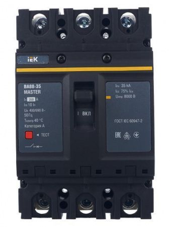 Выключатель автоматический ВА88-35 3Р 250А 35кА MASTER IEK