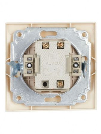 KVARTA Выключатель 2-клавишный 10А кер. ВС10-2-0-Км кремовый GENERICA