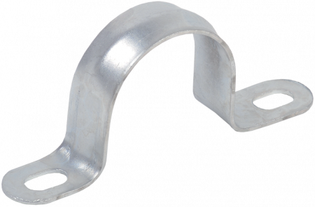 ELASTA Скоба металлическая двухлапковая d=10-11мм с крепежным отверстием 6х4 IEK